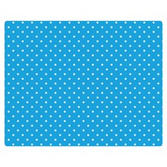 Mini White Polkadots On Oktoberfest Bavarian Blue Double Sided Flano Blanket (medium)  by PodArtist