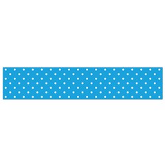 Mini White Polkadots On Oktoberfest Bavarian Blue Small Flano Scarf by PodArtist