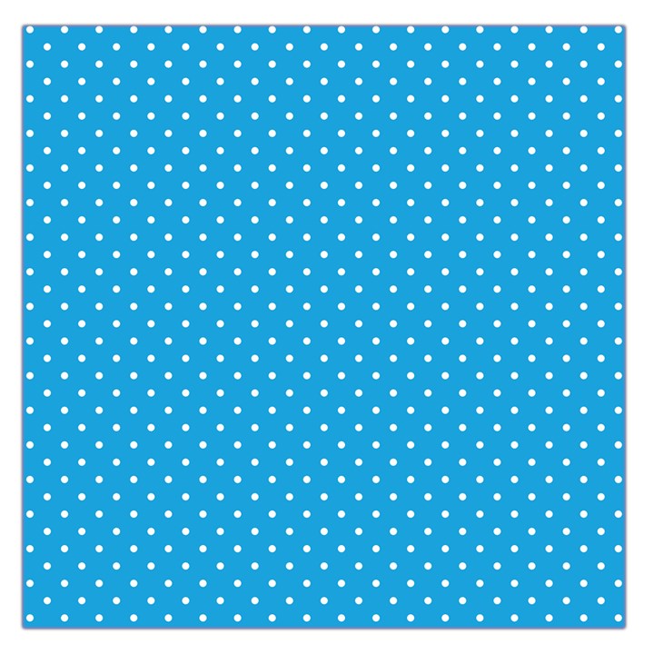 Mini White Polkadots on Oktoberfest Bavarian Blue Large Satin Scarf (Square)