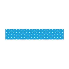 Mini White Polkadots On Oktoberfest Bavarian Blue Flano Scarf (mini) by PodArtist