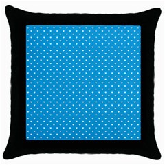 Mini White Love Hearts On  Oktoberfest Bavarian Blue Throw Pillow Case (black) by PodArtist