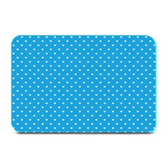 Mini White Love Hearts On  Oktoberfest Bavarian Blue Plate Mats by PodArtist