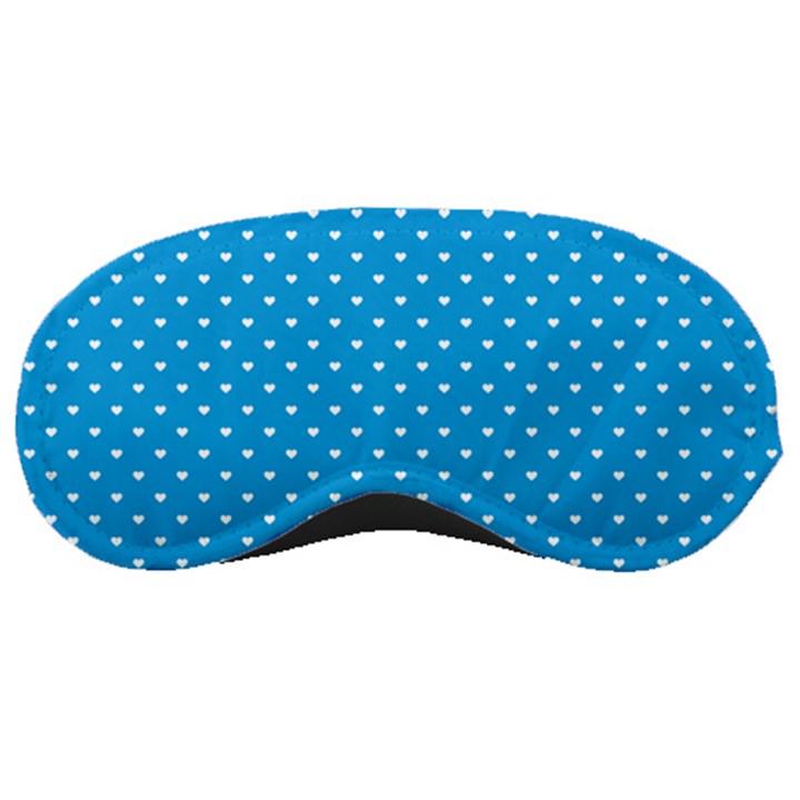 Mini White Love Hearts on  Oktoberfest Bavarian Blue Sleeping Masks