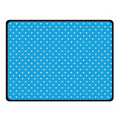 Mini White Love Hearts On  Oktoberfest Bavarian Blue Double Sided Fleece Blanket (small)  by PodArtist