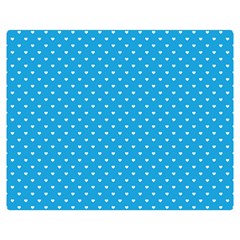 Mini White Love Hearts On  Oktoberfest Bavarian Blue Double Sided Flano Blanket (medium)  by PodArtist