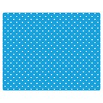 Mini White Love Hearts on  Oktoberfest Bavarian Blue Double Sided Flano Blanket (Medium)  60 x50  Blanket Back