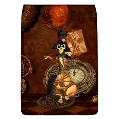 Funny Steampunk Skeleton, Clocks And Gears Removable Flap Cover (s) by FantasyWorld7