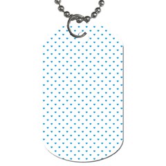 Oktoberfest Bavarian Blue Mini Love Hearts On White Dog Tag (two Sides) by PodArtist