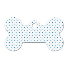 Oktoberfest Bavarian Blue Mini Love Hearts On White Dog Tag Bone (one Side) by PodArtist