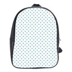 Oktoberfest Bavarian Blue Mini Love Hearts On White School Bag (large) by PodArtist