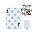 Oktoberfest Bavarian Blue Mini Love Hearts on White Playing Cards 54 (Mini) Front - Spade2