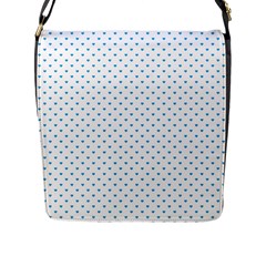 Oktoberfest Bavarian Blue Mini Love Hearts On White Flap Closure Messenger Bag (l) by PodArtist