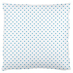 Oktoberfest Bavarian Blue Mini Love Hearts On White Large Flano Cushion Case (two Sides) by PodArtist