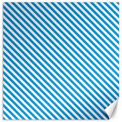 Oktoberfest Bavarian Blue And White Small Candy Cane Stripes Canvas 20  X 20  by PodArtist