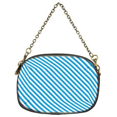 Oktoberfest Bavarian Blue And White Small Candy Cane Stripes Chain Purse (one Side) by PodArtist