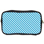 Oktoberfest Bavarian Blue and White Small Candy Cane Stripes Toiletries Bag (Two Sides) Front