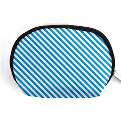 Oktoberfest Bavarian Blue And White Small Candy Cane Stripes Accessory Pouch (medium) by PodArtist