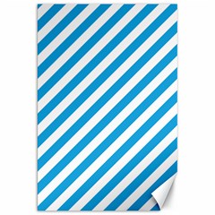 Oktoberfest Bavarian Blue And White Candy Cane Stripes Canvas 20  X 30  by PodArtist