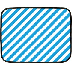 Oktoberfest Bavarian Blue And White Candy Cane Stripes Double Sided Fleece Blanket (mini)  by PodArtist