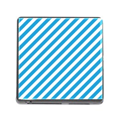 Oktoberfest Bavarian Blue And White Candy Cane Stripes Memory Card Reader (square 5 Slot) by PodArtist