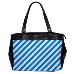 Oktoberfest Bavarian Blue And White Candy Cane Stripes Oversize Office Handbag by PodArtist