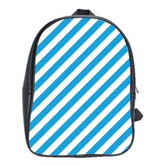 Oktoberfest Bavarian Blue And White Candy Cane Stripes School Bag (xl) by PodArtist