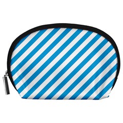 Oktoberfest Bavarian Blue And White Candy Cane Stripes Accessory Pouch (large) by PodArtist