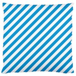 Oktoberfest Bavarian Blue and White Candy Cane Stripes Standard Flano Cushion Case (Two Sides) Front