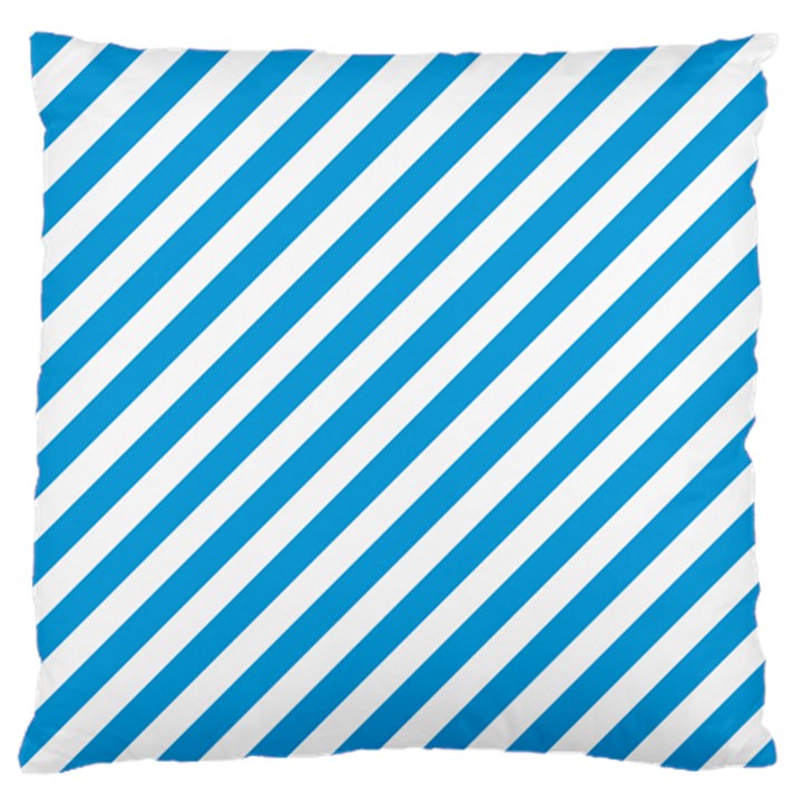 Oktoberfest Bavarian Blue and White Candy Cane Stripes Standard Flano Cushion Case (Two Sides)