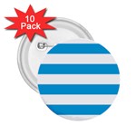 Oktoberfest Bavarian Blue and White Large Cabana Stripes 2.25  Buttons (10 pack)  Front