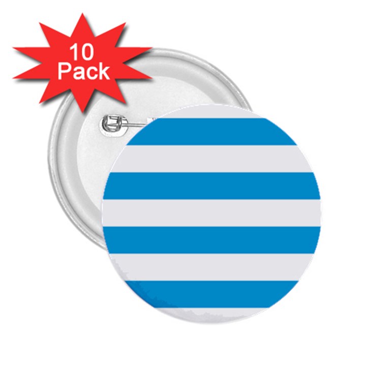 Oktoberfest Bavarian Blue and White Large Cabana Stripes 2.25  Buttons (10 pack) 