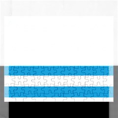 Oktoberfest Bavarian Blue And White Large Cabana Stripes Rectangular Jigsaw Puzzl by PodArtist