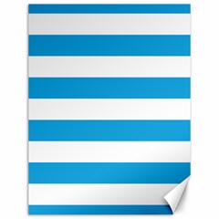 Oktoberfest Bavarian Blue And White Large Cabana Stripes Canvas 12  X 16  by PodArtist