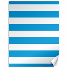 Oktoberfest Bavarian Blue And White Large Cabana Stripes Canvas 18  X 24  by PodArtist