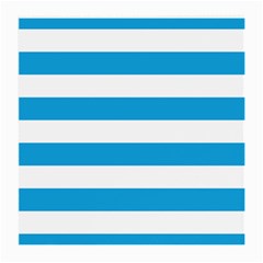 Oktoberfest Bavarian Blue And White Large Cabana Stripes Medium Glasses Cloth (2-side) by PodArtist