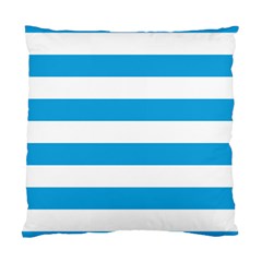 Oktoberfest Bavarian Blue And White Large Cabana Stripes Standard Cushion Case (two Sides) by PodArtist