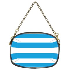 Oktoberfest Bavarian Blue And White Large Cabana Stripes Chain Purse (two Sides) by PodArtist