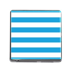 Oktoberfest Bavarian Blue And White Large Cabana Stripes Memory Card Reader (square 5 Slot) by PodArtist