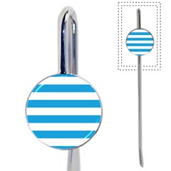 Oktoberfest Bavarian Blue And White Large Cabana Stripes Book Mark by PodArtist