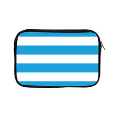 Oktoberfest Bavarian Blue And White Large Cabana Stripes Apple Ipad Mini Zipper Cases by PodArtist