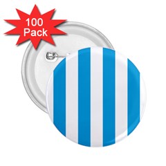 Oktoberfest Bavarian Blue And White Large Cabana Stripes 2 25  Buttons (100 Pack)  by PodArtist