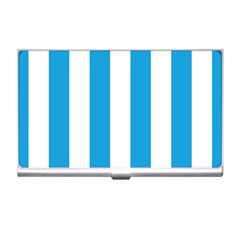 Oktoberfest Bavarian Blue And White Large Cabana Stripes Business Card Holder by PodArtist