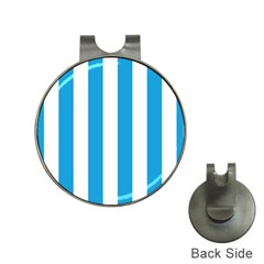 Oktoberfest Bavarian Blue And White Large Cabana Stripes Hat Clips With Golf Markers by PodArtist