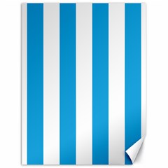 Oktoberfest Bavarian Blue And White Large Cabana Stripes Canvas 18  X 24  by PodArtist