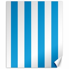 Oktoberfest Bavarian Blue And White Large Cabana Stripes Canvas 20  X 24  by PodArtist