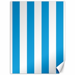 Oktoberfest Bavarian Blue And White Large Cabana Stripes Canvas 36  X 48  by PodArtist