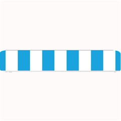 Oktoberfest Bavarian Blue And White Large Cabana Stripes Small Bar Mats by PodArtist