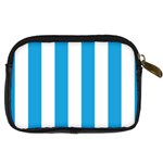 Oktoberfest Bavarian Blue and White Large Cabana Stripes Digital Camera Leather Case Back