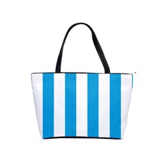 Oktoberfest Bavarian Blue And White Large Cabana Stripes Classic Shoulder Handbag by PodArtist