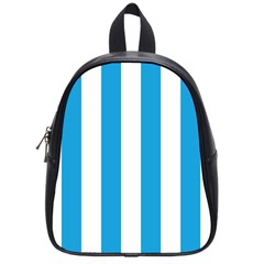 Oktoberfest Bavarian Blue And White Large Cabana Stripes School Bag (small) by PodArtist